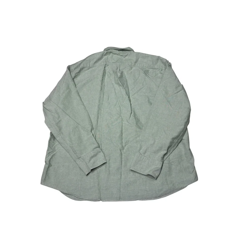 J. Crew Mens XL Sage Green Oxford Cotton Button Down Long Sleeve Shirt